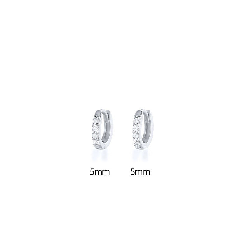 S925 Dainty Elegant Zircon Huggies Earrings