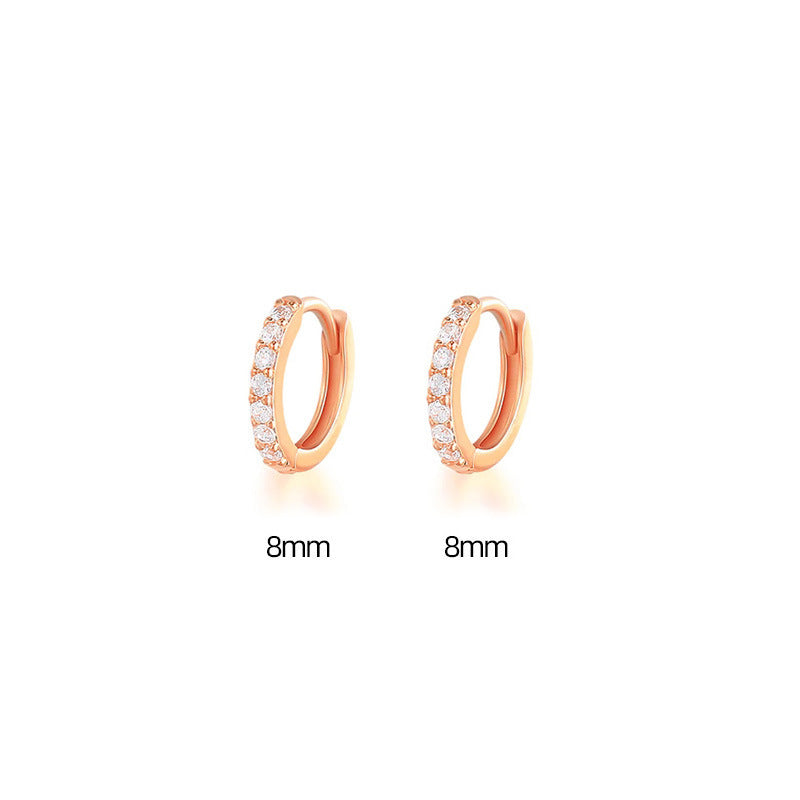 S925 Dainty Elegant Zircon Huggies Earrings