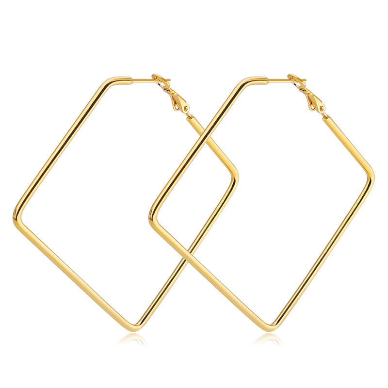 Geometric Girl Boss Hoop Earrings