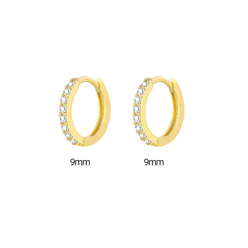 S925 Dainty Elegant Zircon Huggies Earrings