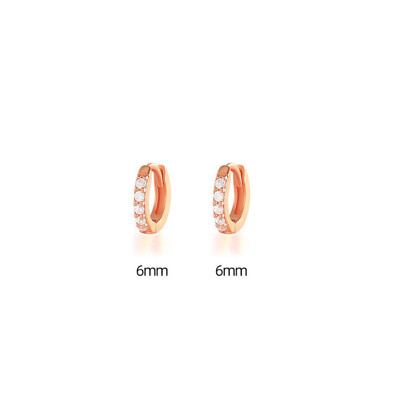 S925 Dainty Elegant Zircon Huggies Earrings