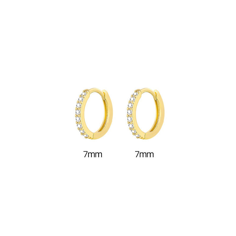 S925 Dainty Elegant Zircon Huggies Earrings