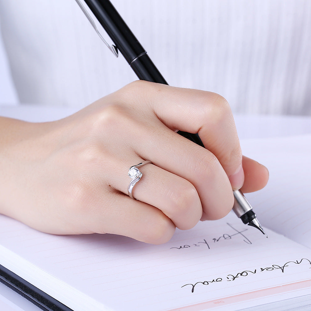 Adjustable Zircon Ring