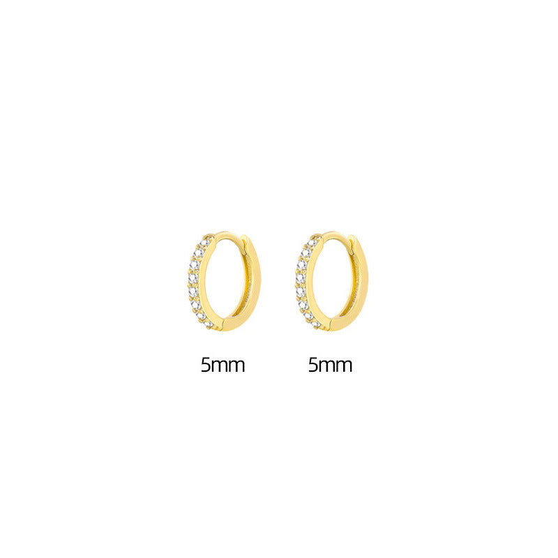 S925 Dainty Elegant Zircon Huggies Earrings