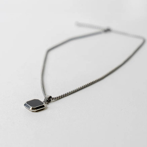 Pendant Square Black | Silver