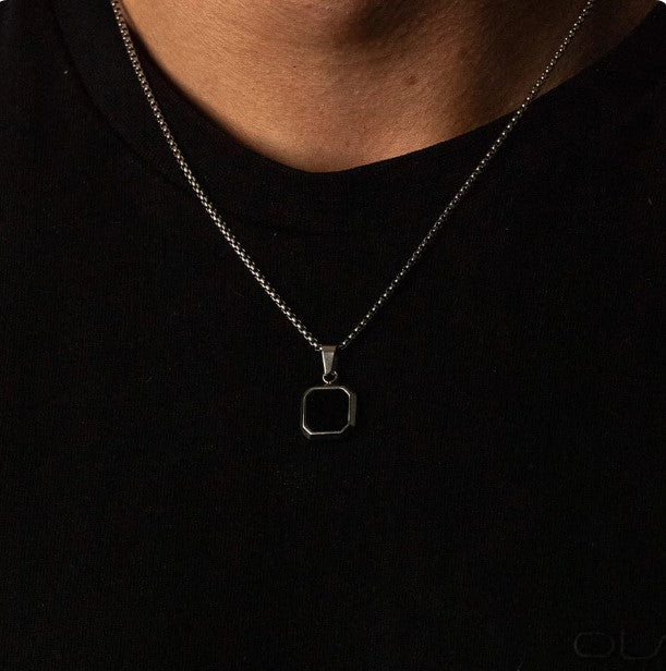 Pendant Square Black | Silver