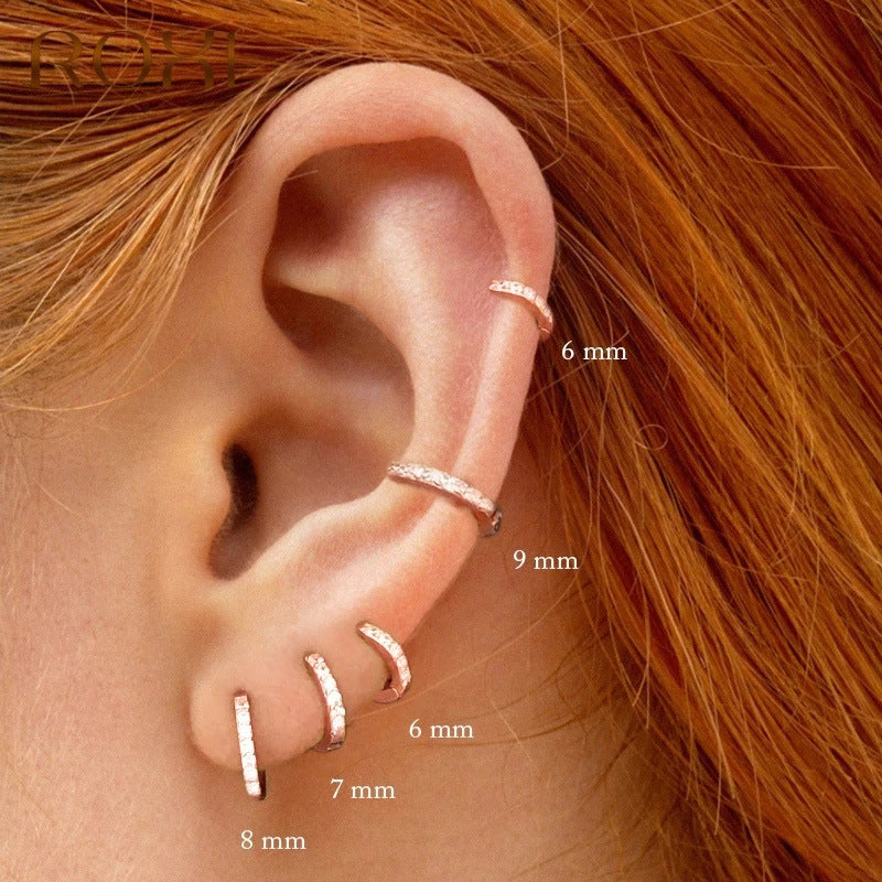 S925 Dainty Elegant Zircon Huggies Earrings