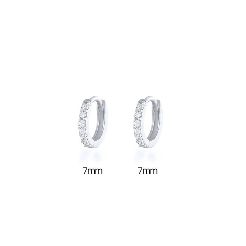 S925 Dainty Elegant Zircon Huggies Earrings