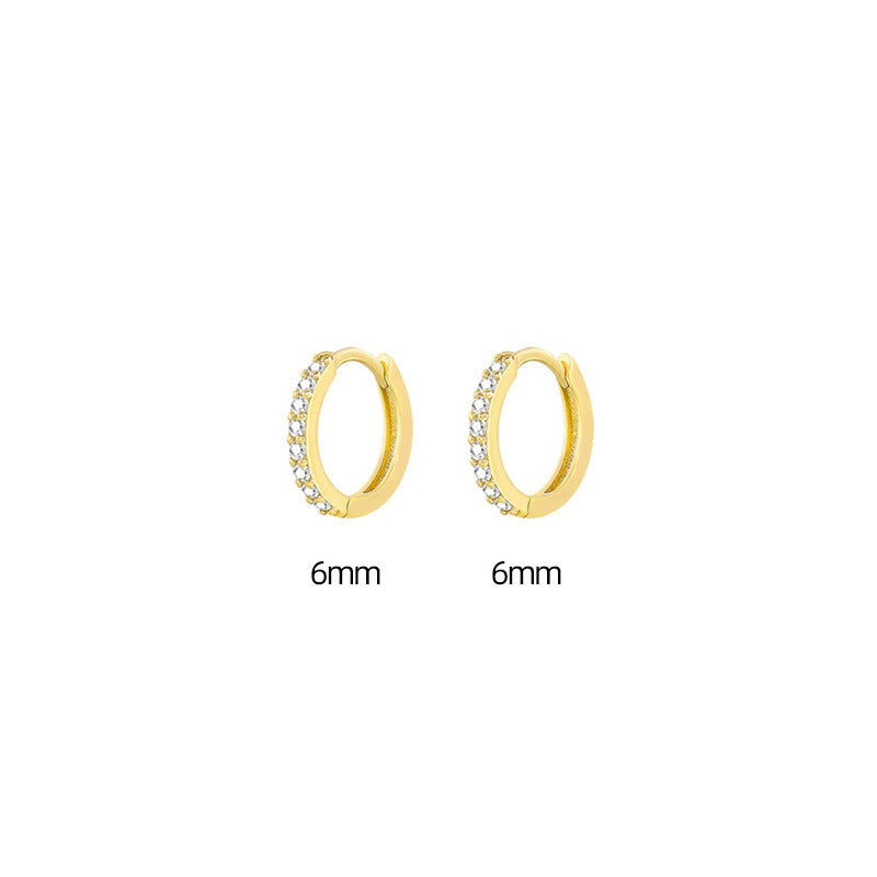 S925 Dainty Elegant Zircon Huggies Earrings