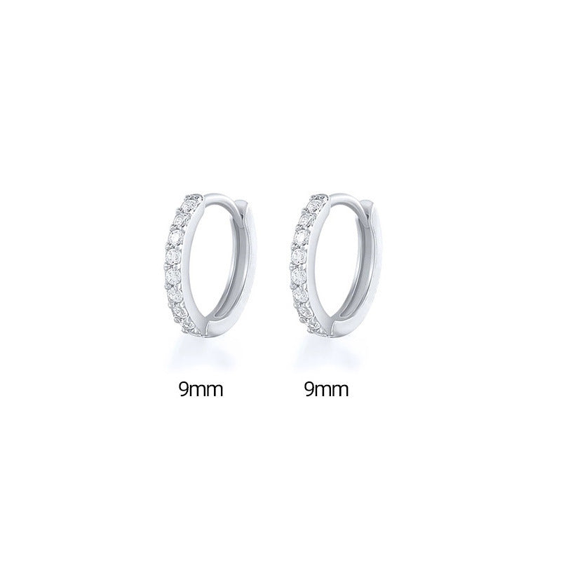 S925 Dainty Elegant Zircon Huggies Earrings