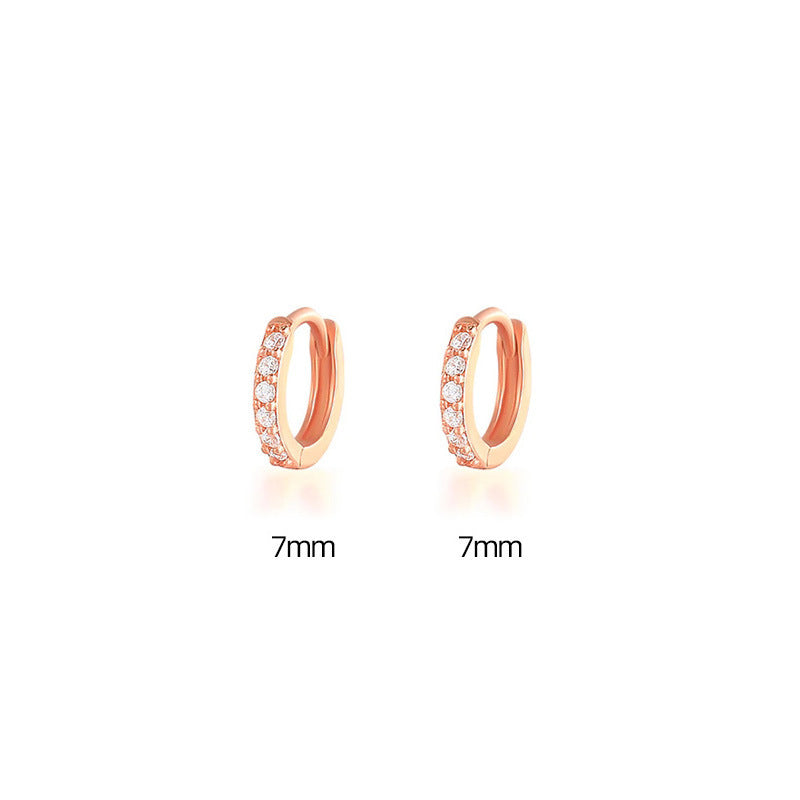 S925 Dainty Elegant Zircon Huggies Earrings