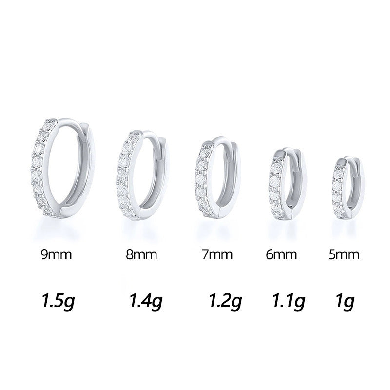 S925 Dainty Elegant Zircon Huggies Earrings
