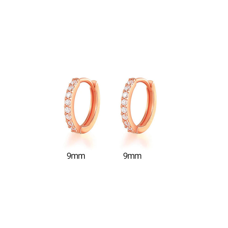 S925 Dainty Elegant Zircon Huggies Earrings