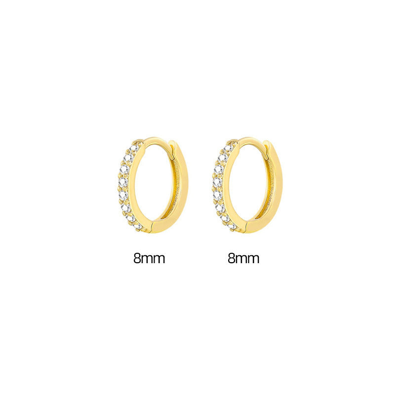 S925 Dainty Elegant Zircon Huggies Earrings