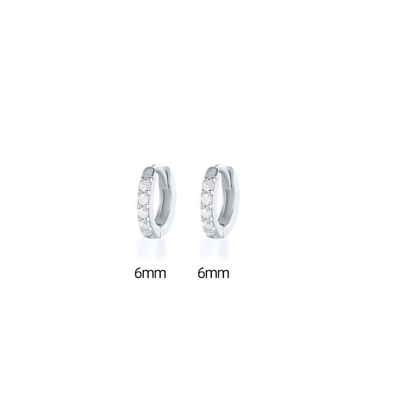 S925 Dainty Elegant Zircon Huggies Earrings