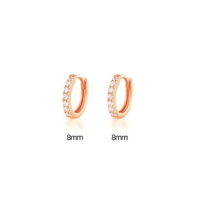S925 Dainty Elegant Zircon Huggies Earrings