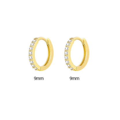 S925 Dainty Elegant Zircon Huggies Earrings