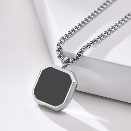 Pendant Square Black | Silver