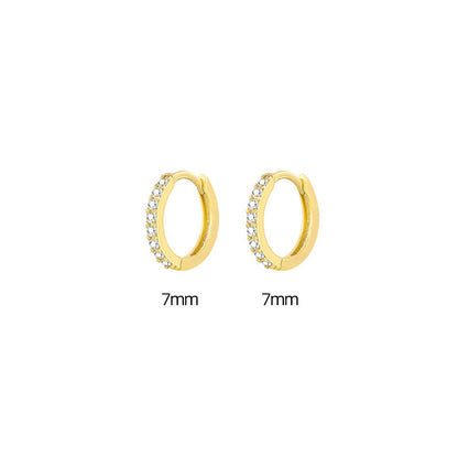 S925 Dainty Elegant Zircon Huggies Earrings