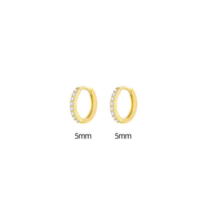 S925 Dainty Elegant Zircon Huggies Earrings