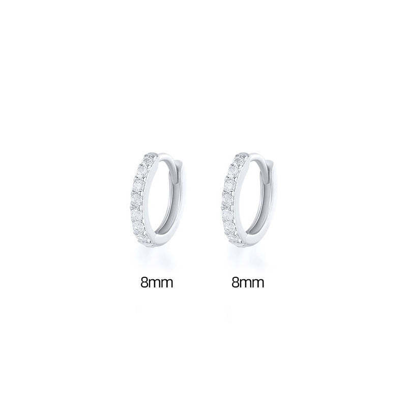 S925 Dainty Elegant Zircon Huggies Earrings