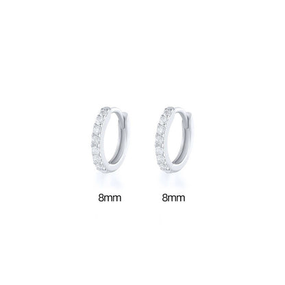 S925 Dainty Elegant Zircon Huggies Earrings