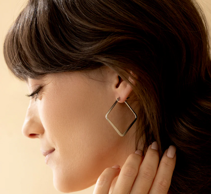 Geometric Girl Boss Hoop Earrings