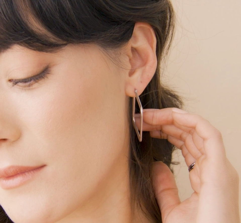Geometric Girl Boss Hoop Earrings