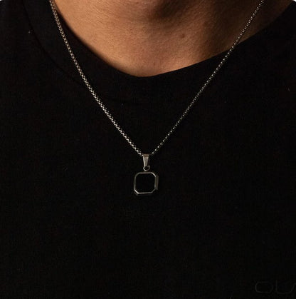 Pendant Square Black | Silver