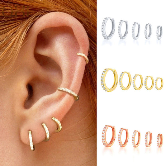 S925 Dainty Elegant Zircon Huggies Earrings