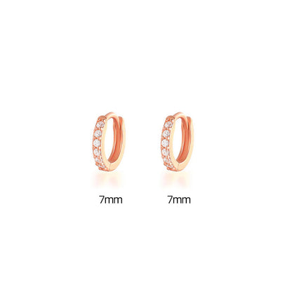 S925 Dainty Elegant Zircon Huggies Earrings