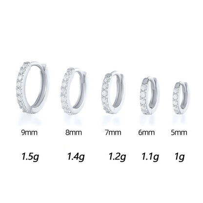 S925 Dainty Elegant Zircon Huggies Earrings