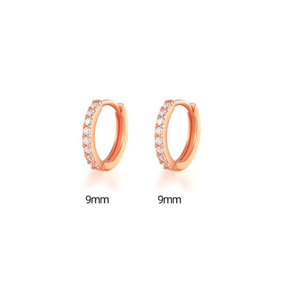 S925 Dainty Elegant Zircon Huggies Earrings
